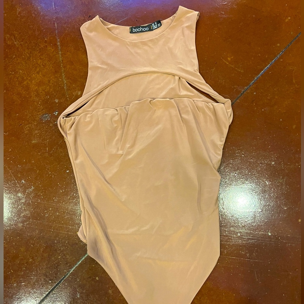 Boohoo brown buttery soft bodysuit